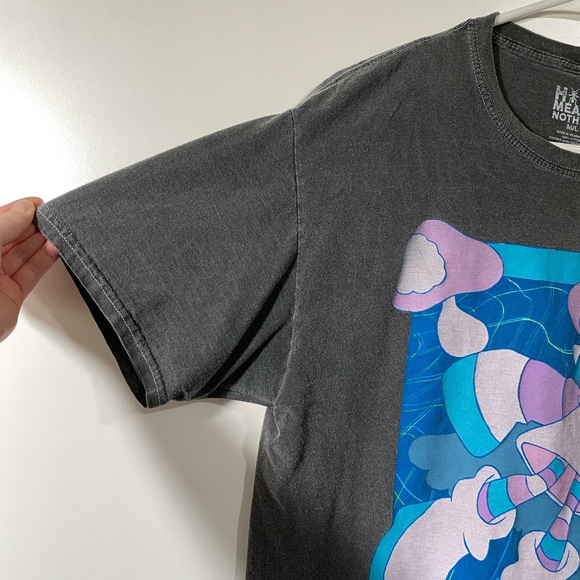 Hype Means Nothing Mushroom Graphic Tee M/L Gray - Picture 2 of 5